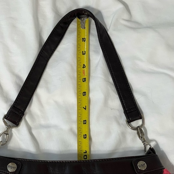 Thirty One Pink Blue White Floral Embroidered Appliqué Skirt Purse Shoulder Bag - Picture 12 of 12